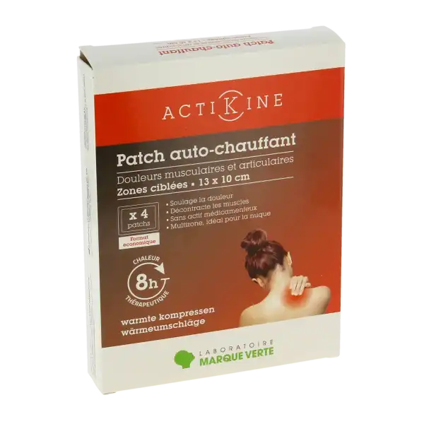 Actikine Patch Autochauffant Petit Format 13 X 10 Cm B/4