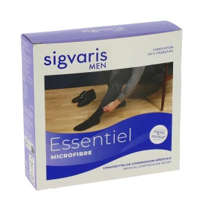 Sigvaris Essentiel Urban Microfibre Chaussette Classe 2 Homme Marine Long L