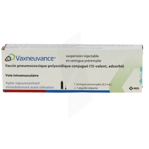 Vaxneuvance, Suspension Injectable En Seringue Préremplie.vaccin Pneumococcique Polyosidique Conjugué (15-valent, Adsorbé)