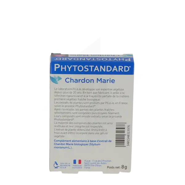 Pileje Phytostandard - Chardon Marie 20 Gélules Végétales