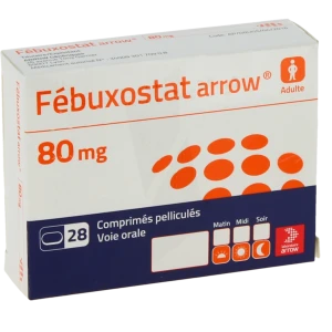 FÉbuxostat Arrow 80 Mg, Comprimé Pelliculé