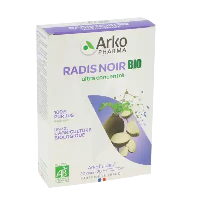 Arkofluide Bio Ultraextract Radis Noir Solution Buvable 20 Ampoules/10ml à Cholet