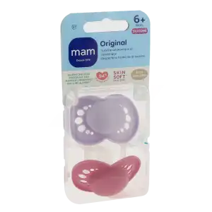 Mam Original Sucette Silicone 6mois+ Tendance B/2 à SAINT-ROMAIN-DE-COLBOSC