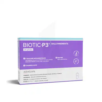 Aragan Pure Protect Probio P3 Ballonnements Gélules B/20