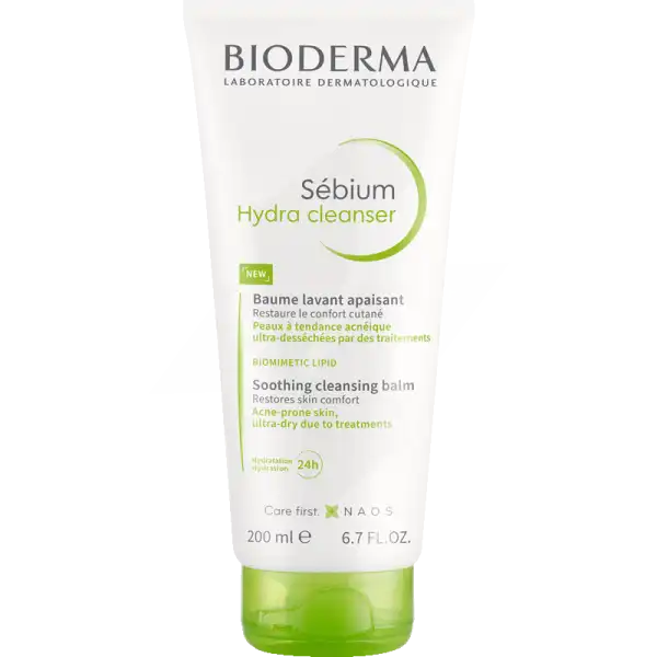 Bioderma Sébium Hydra Cleanser Baume Lavant Visage Peau Acnéique 200ml