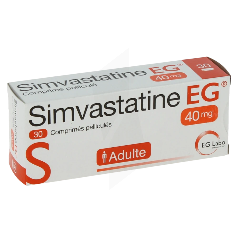 Simvastatine Eg 40 Mg, Comprimé Pelliculé