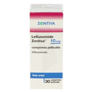 Leflunomide Zentiva 10 Mg, Comprimé Pelliculé