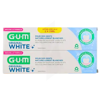 Gum Dentifrice Original White Dentifrice Blancheur 2 X 75 Ml à GAGNAC-SUR-GARONNE