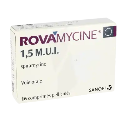 ROVAMYCINE 1 500 000 UI, comprimé pelliculé