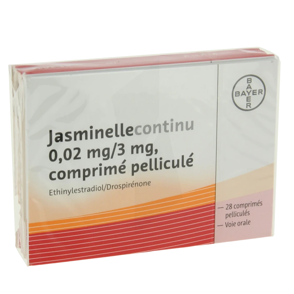 Jasminellecontinu 0,02 Mg/3 Mg, Comprimé Pelliculé