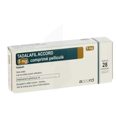 Tadalafil Accord 5 Mg, Comprimé Pelliculé à MONTEUX