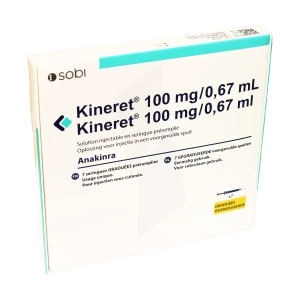 Kineret 100 Mg/0,67 Ml, Solution Injectable En Seringue Préremplie