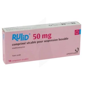 Rulid 50 Mg, Comprimé Sécable Pour Suspension Buvable