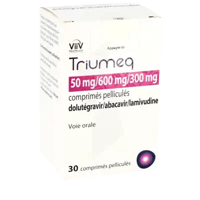 Triumeq 50 Mg/600 Mg/300 Mg, Comprimé Pelliculé à Ris-Orangis