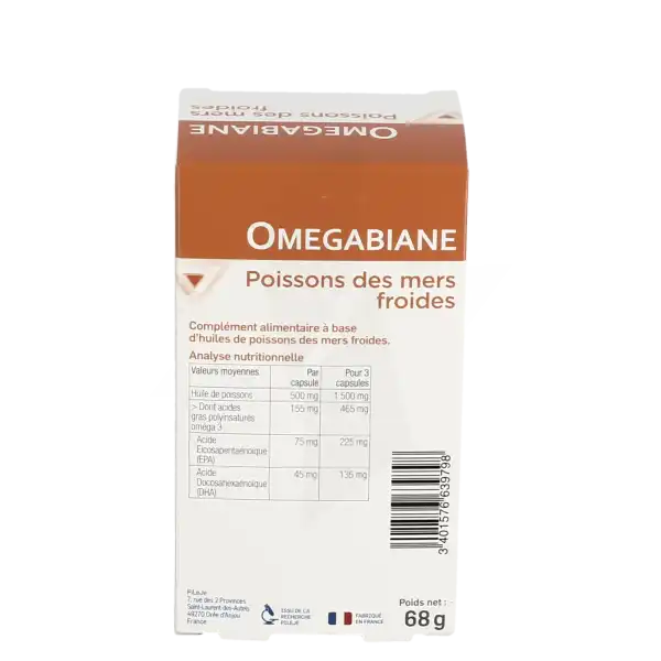 Pileje Omegabiane Poissons Des Mers Froides 100 Capsules Marines