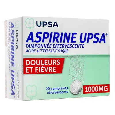 Aspirine Upsa Tamponnee Effervescente 1000 Mg, Comprimé Effervescent à Libourne