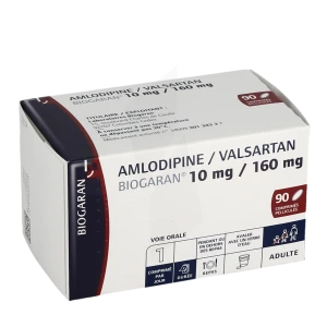 Amlodipine/valsartan Biogaran 10 Mg/160 Mg, Comprimé Pelliculé