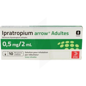 Ipratropium Arrow Adultes 0,5 Mg/2 Ml, Solution Pour Inhalation Par Nébuliseur En Récipient Unidose