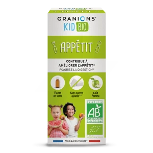 Granions Kid Bio Appétit Solution Buvable Pomme Fl/125ml