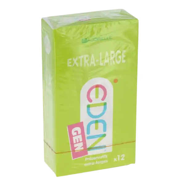 Eden Gen Préservatif Extra Large Latex Lubrifié B/12