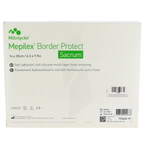 Mepilex Border Sacrum Protect Pansement Hydrocellulaire Siliconé 16x20cm B/10