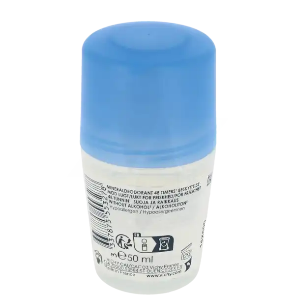 Vichy Déodorant Minéral Déodorant Minéral 48h Actif Anti-odeur D'origine Naturelle Roll-on/50ml