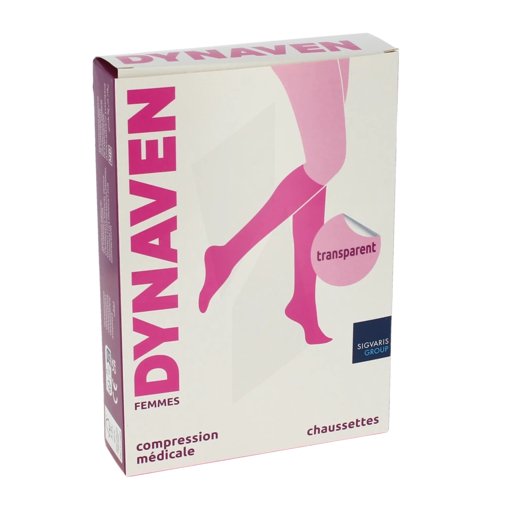 Dynaven Transparent Chaussettes  Femme Classe 2 Beige Clair Medium Normal-