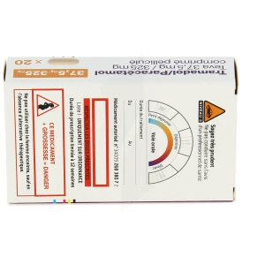 Tramadol/paracetamol Teva 37.5 Mg/325 Mg, Comprimé Pelliculé