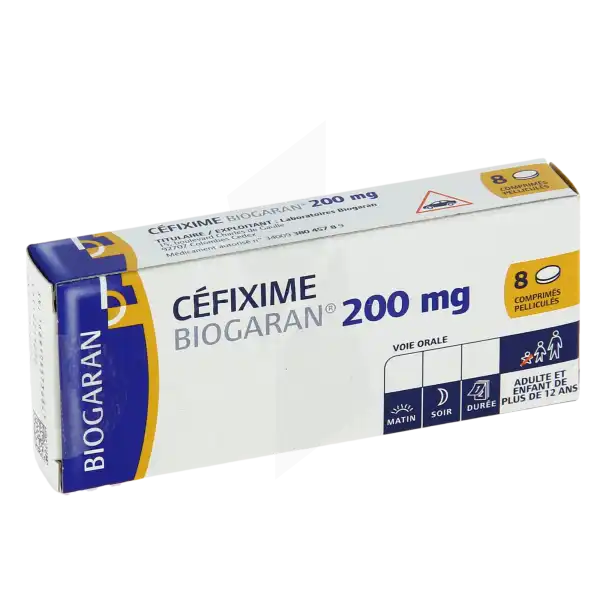 Cefixime Biogaran 200 Mg, Comprimé Pelliculé