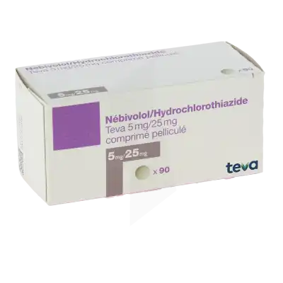 Nebivolol/hydrochlorothiazide Teva 5 Mg/25 Mg, Comprimé Pelliculé à NOROY-LE-BOURG