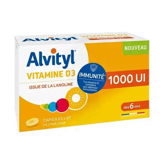 Alvityl Vitamine D3 1000 Ui Caps B/60