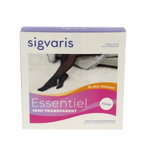 Sigvaris Essentiel Semi-transparent Bas Auto-fixants  Femme Classe 2 Dune Medium Normal