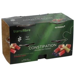 Nutrisens Transfibre Purée De Fruit Rhubarbe 4pots/125g