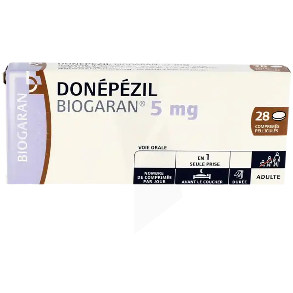 Donepezil Biogaran 5 Mg, Comprimé Pelliculé