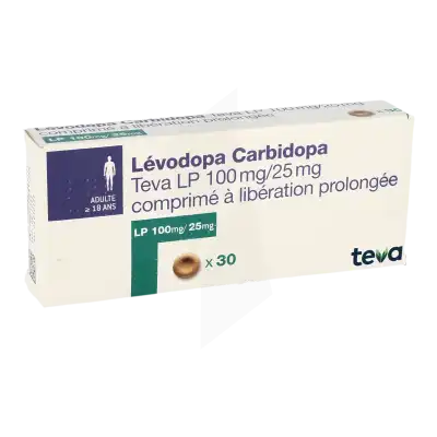 Levodopa Carbidopa Teva Lp 100 Mg/25 Mg, Comprimé à Libération Prolongée à Hagetmau