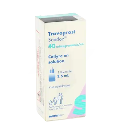 Travoprost Sandoz 40 Microgrammes/ml, Collyre En Solution à LA TREMBLADE
