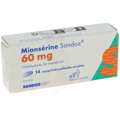 MIANSERINE SANDOZ 60 mg, comprimé pelliculé sécable