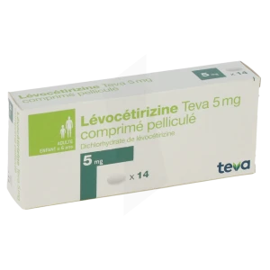 Levocetirizine Teva 5 Mg, Comprimé Pelliculé