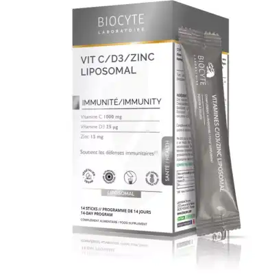 Biocyte Sante Vit C+d+zinc Stick X14 à Bassens