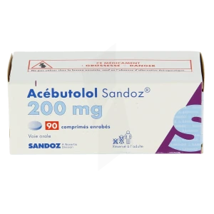 Acebutolol Sandoz 200 Mg, Comprimé Enrobé
