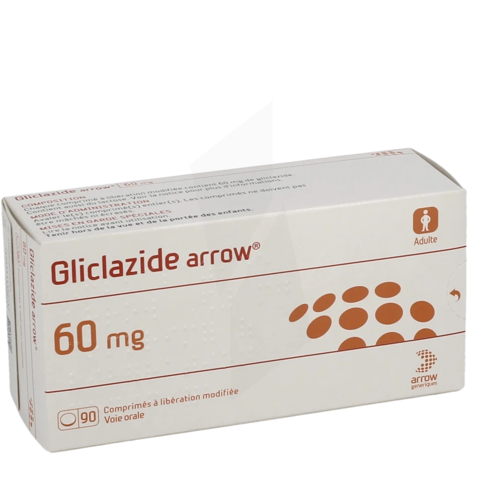 Gliclazide Arrow 60 Mg, Comprimé à Libération Modifiée