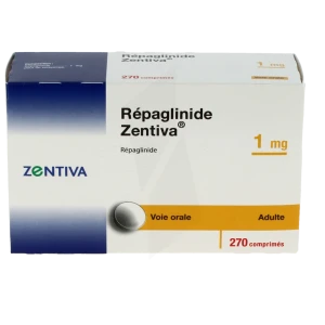 Repaglinide Zentiva 1 Mg, Comprimé