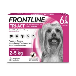 Frontline Tri-act Solution Pour Spot-on Pour Chiens 2 - 5 Kg, Solution Pour Spot-on