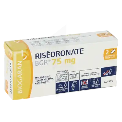 Risedronate Bgr 75 Mg, Comprimé Pelliculé à CHAMPAGNOLE