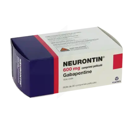 Neurontin 600 Mg, Comprimé Pelliculé à Chelles