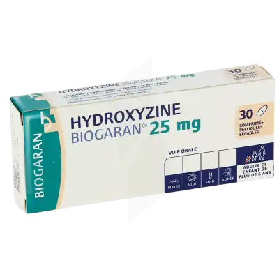 Hydroxyzine Biogaran 25 Mg, Comprimé Pelliculé Sécable à Bassens