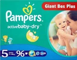 Pampers Activebaby Dry Giant Box Plus 11-18kg X 96