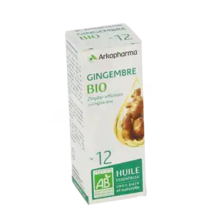 Arkopharma Huile Essentielle Bio N°12 Gingembre Fl/5ml à SAINT-ROMAIN-DE-COLBOSC