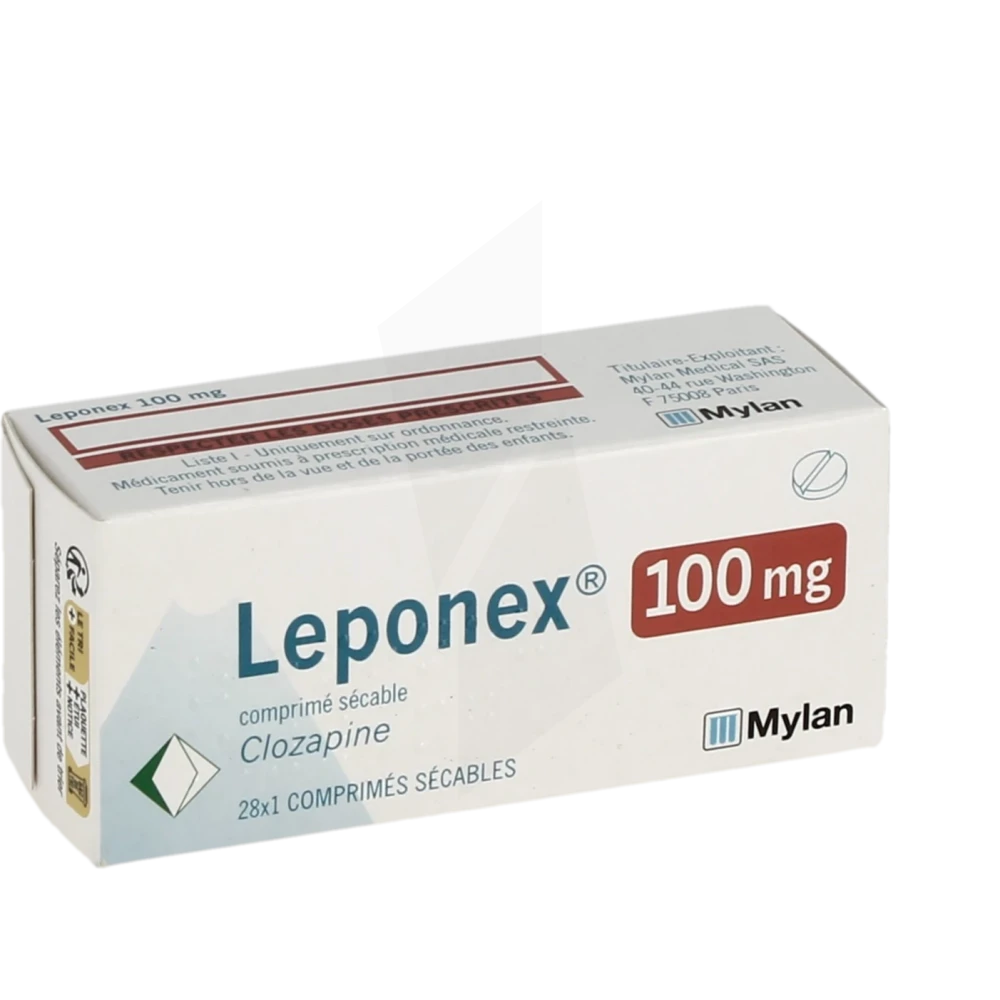 Leponex 100 Mg, Comprimé Sécable
