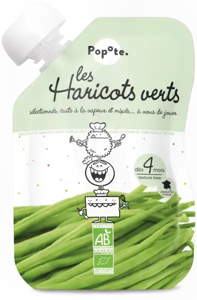 Popote Haricots Verts Bio Gourde/120g